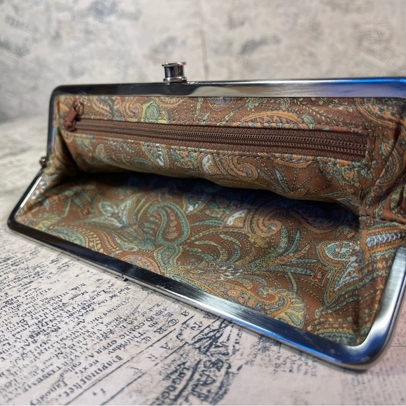 HOBO Lauren clutch wallet orange leather vintage - Picture 9 of 14